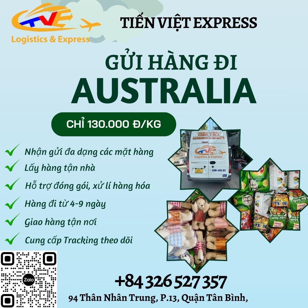 Gửi hàng đi Úc- Tiến Việt Express